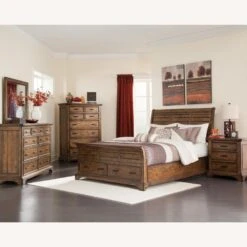 Other Queen Bed In Vintage Bourbon W/ Rustic Touch