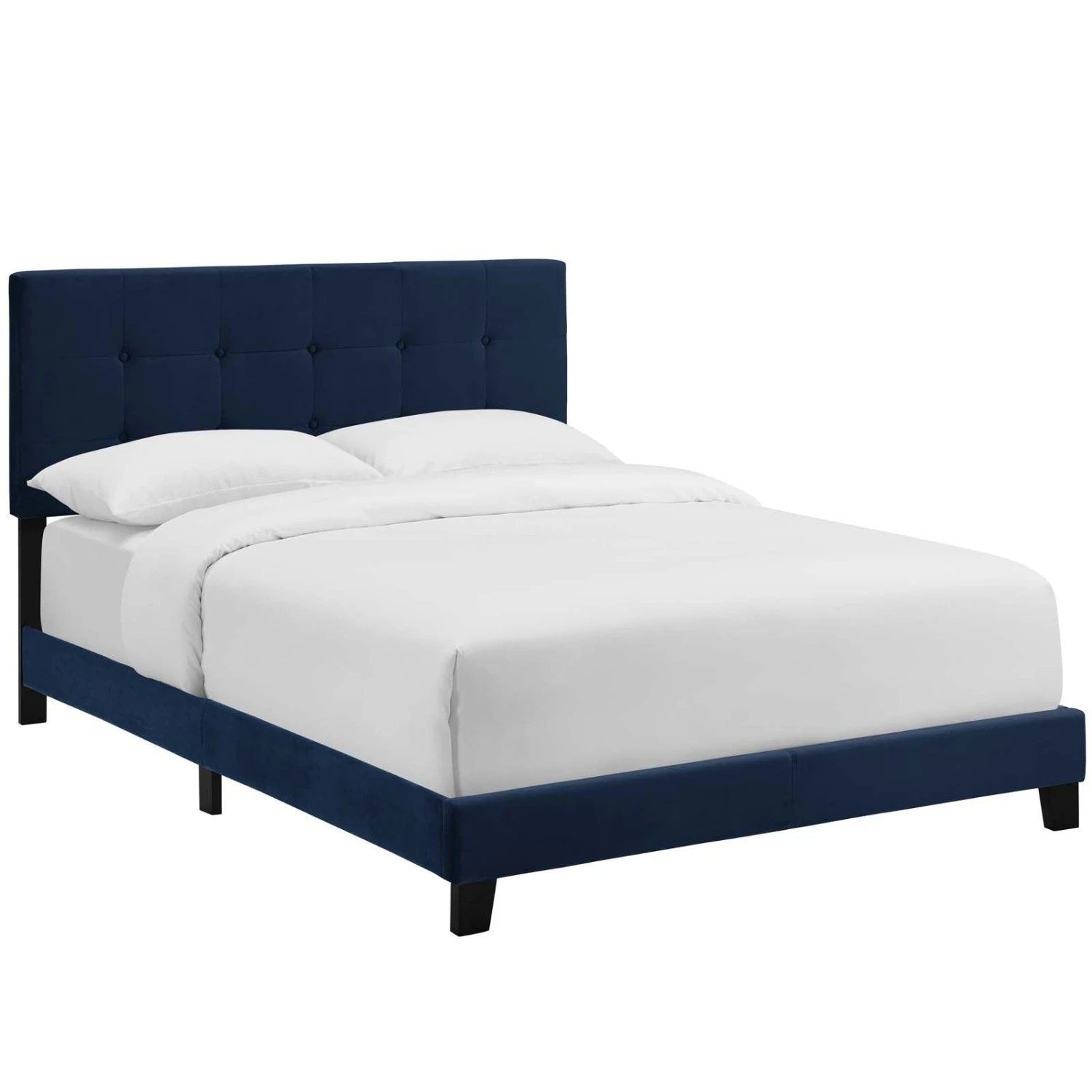 Other Twin Bed In Midnight Blue W/ Tufted Headboard - Image 10