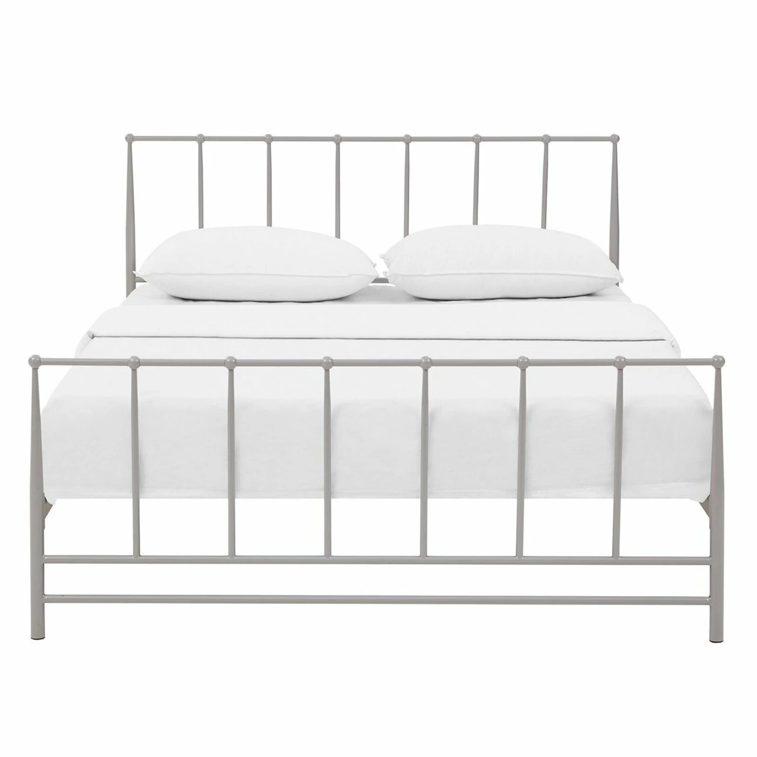 Other Modern Queen Bed In Gray Tapered Steel Frame - Image 2