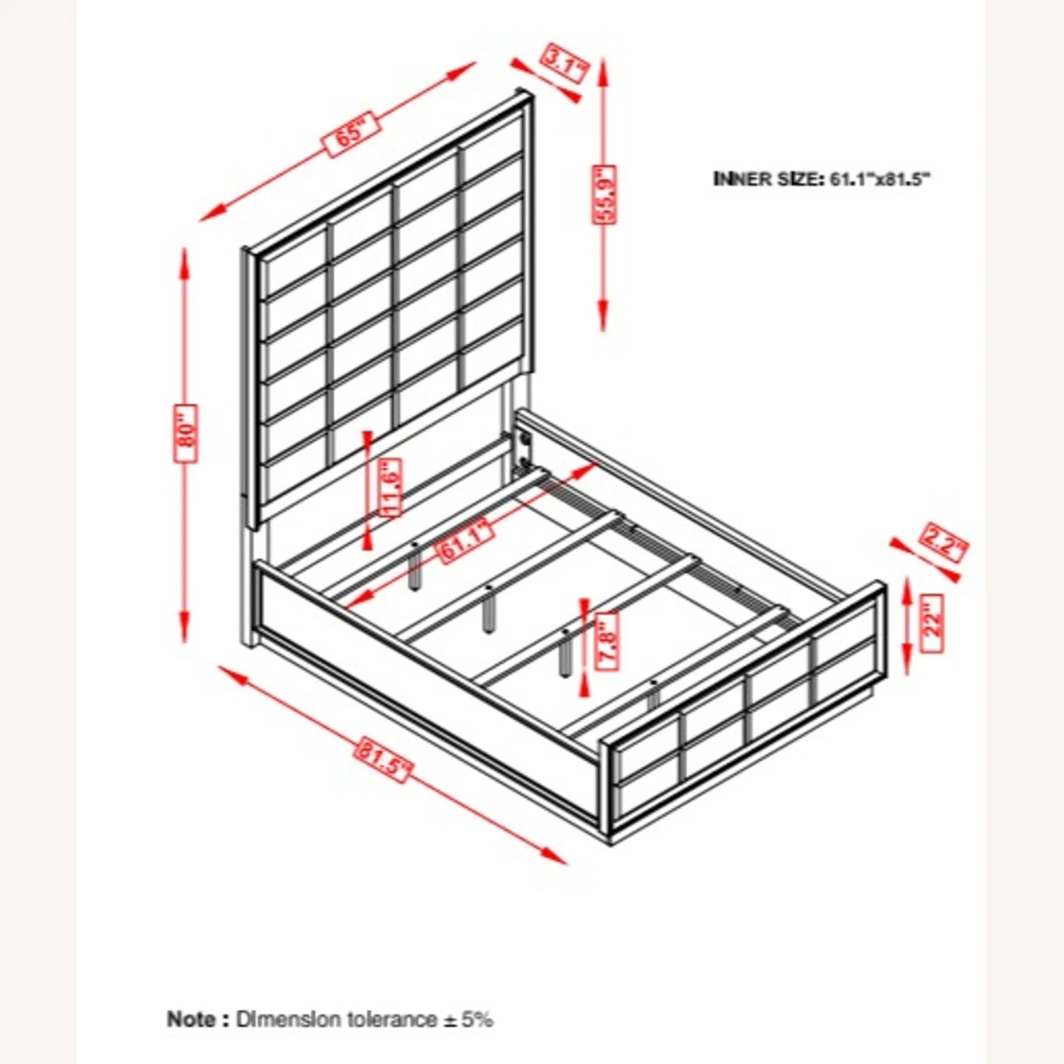 Other Modern Queen Bed In Smoked Peppercorn Finish