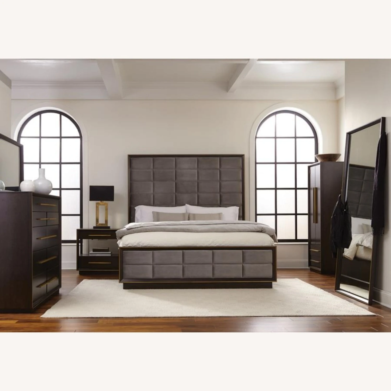Other Modern Queen Bed In Smoked Peppercorn Finish - Image 4