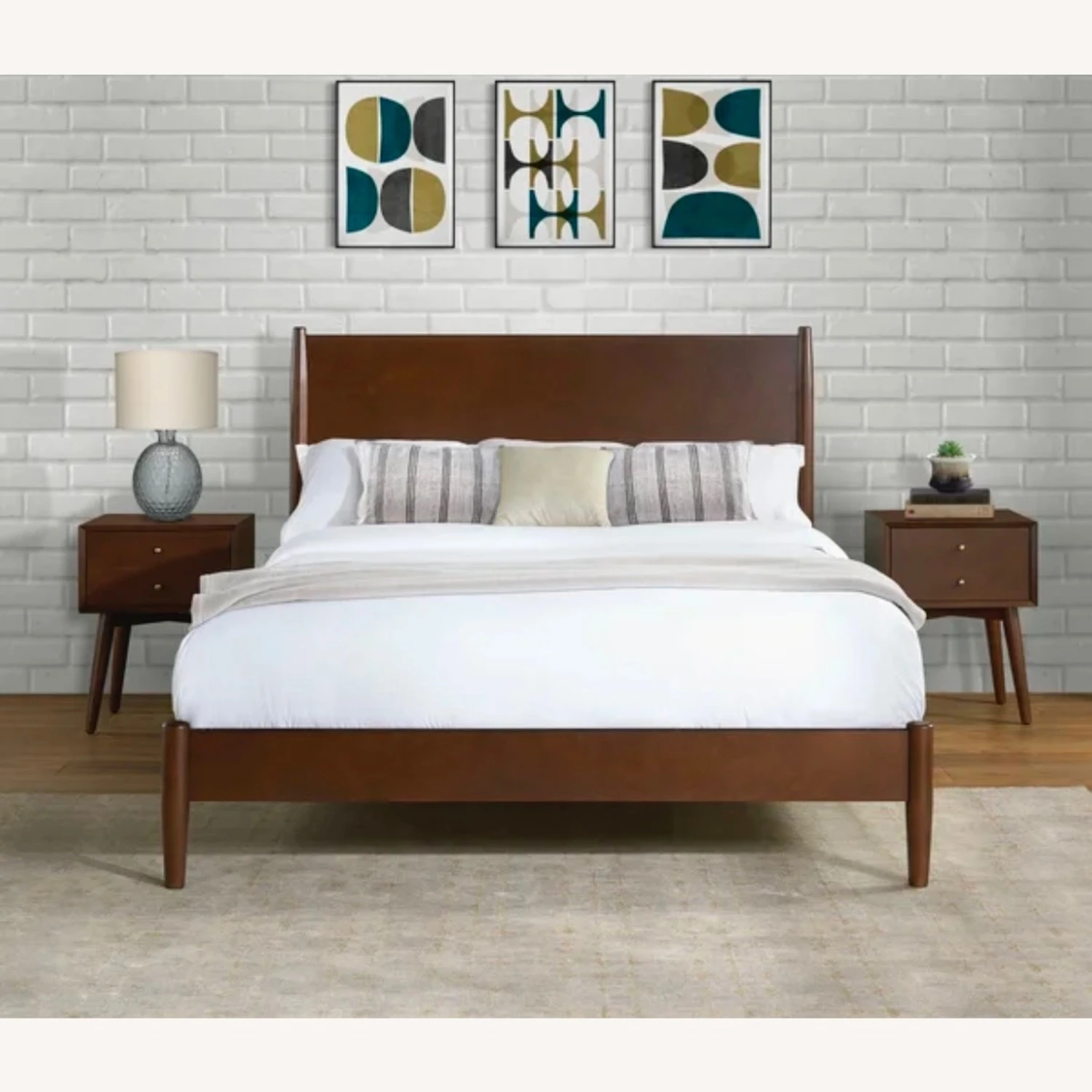 AllModern Brown Queen Size Bed - Image 3