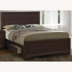 Other Queen Bed In Dark Cocoa Finish W/ Storage Drawers