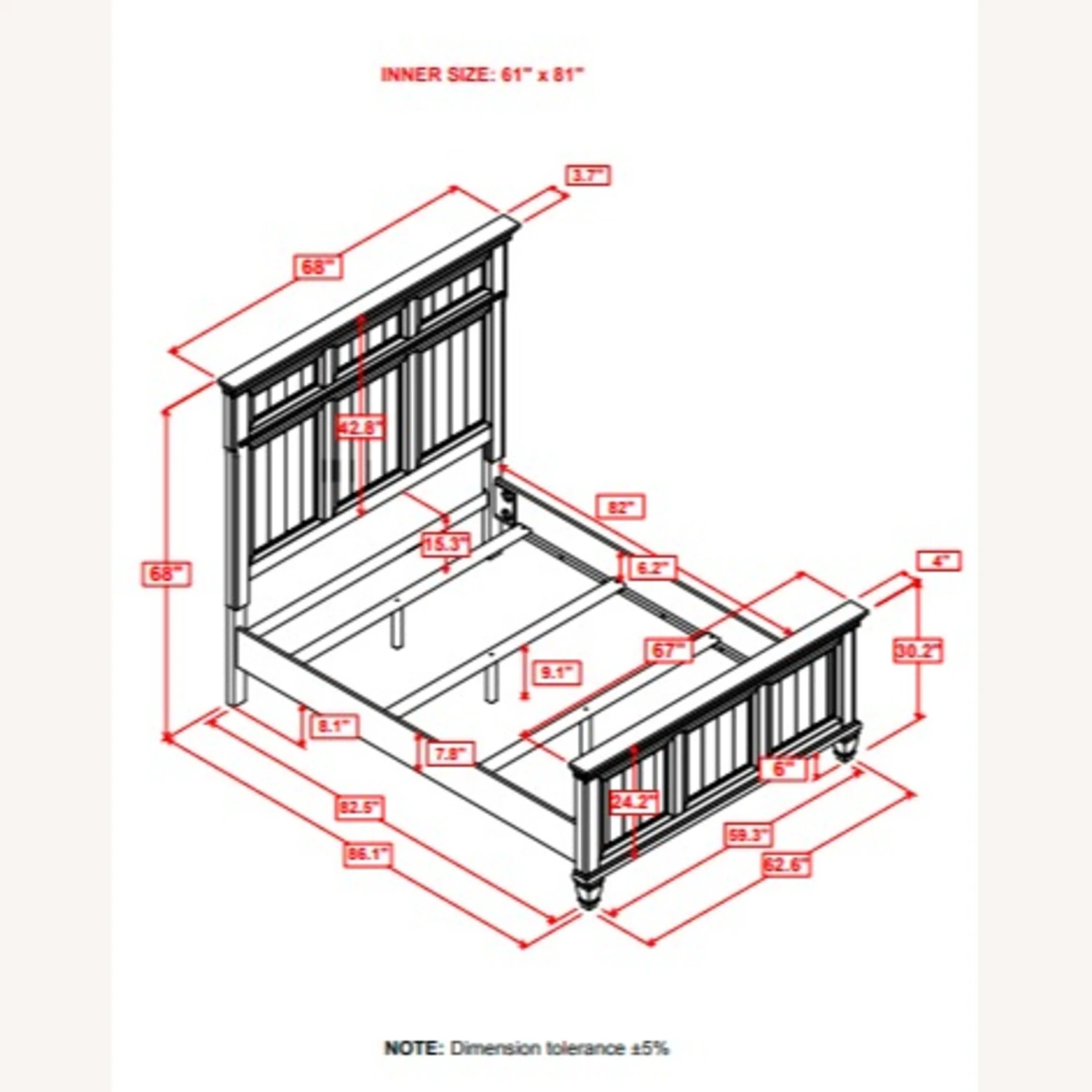 Other Queen Bed In Weathered Burnished Brown Finish