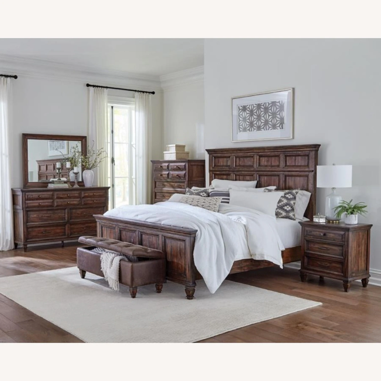 Other Queen Bed In Weathered Burnished Brown Finish - Image 3