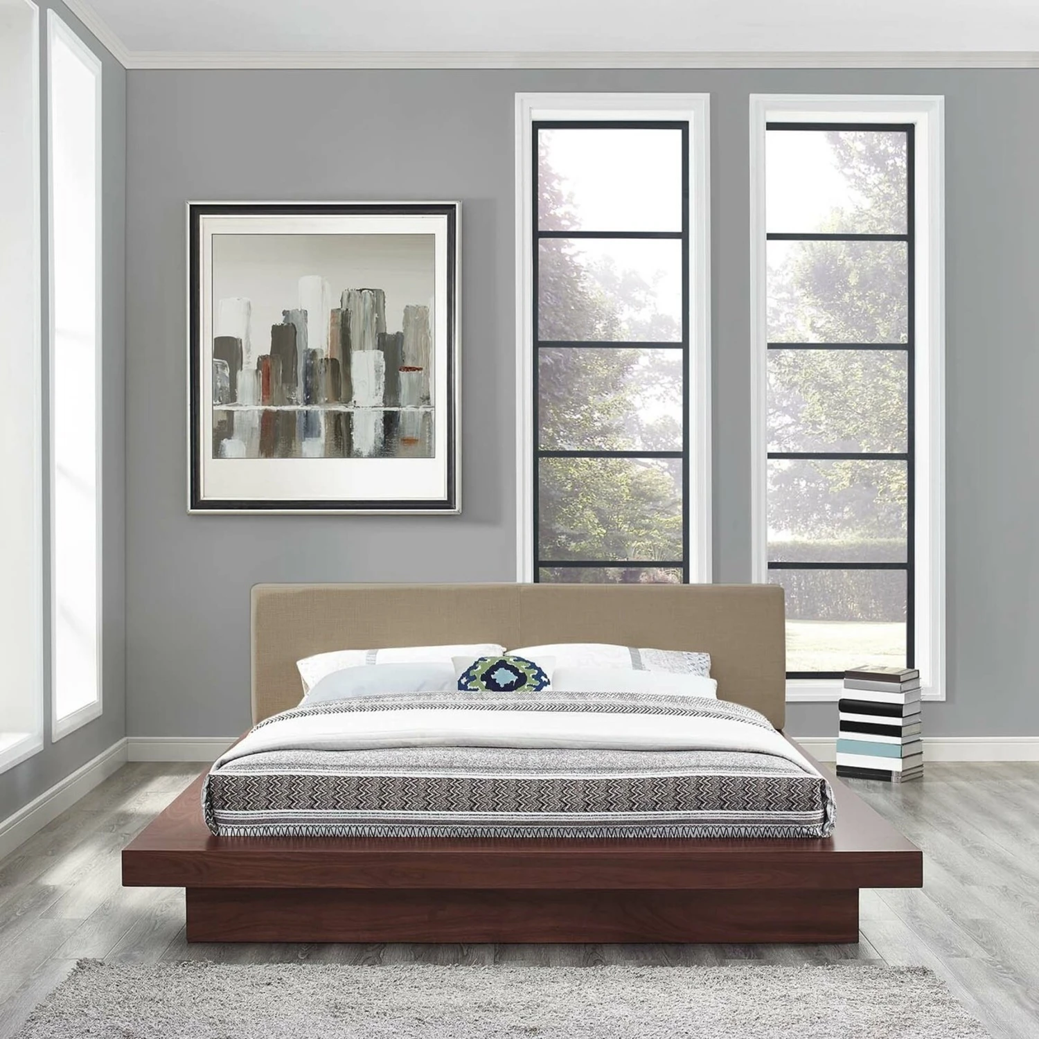 Other Queen Bed In Walnut & Latte W/ Cappuccino Veneer - Image 7