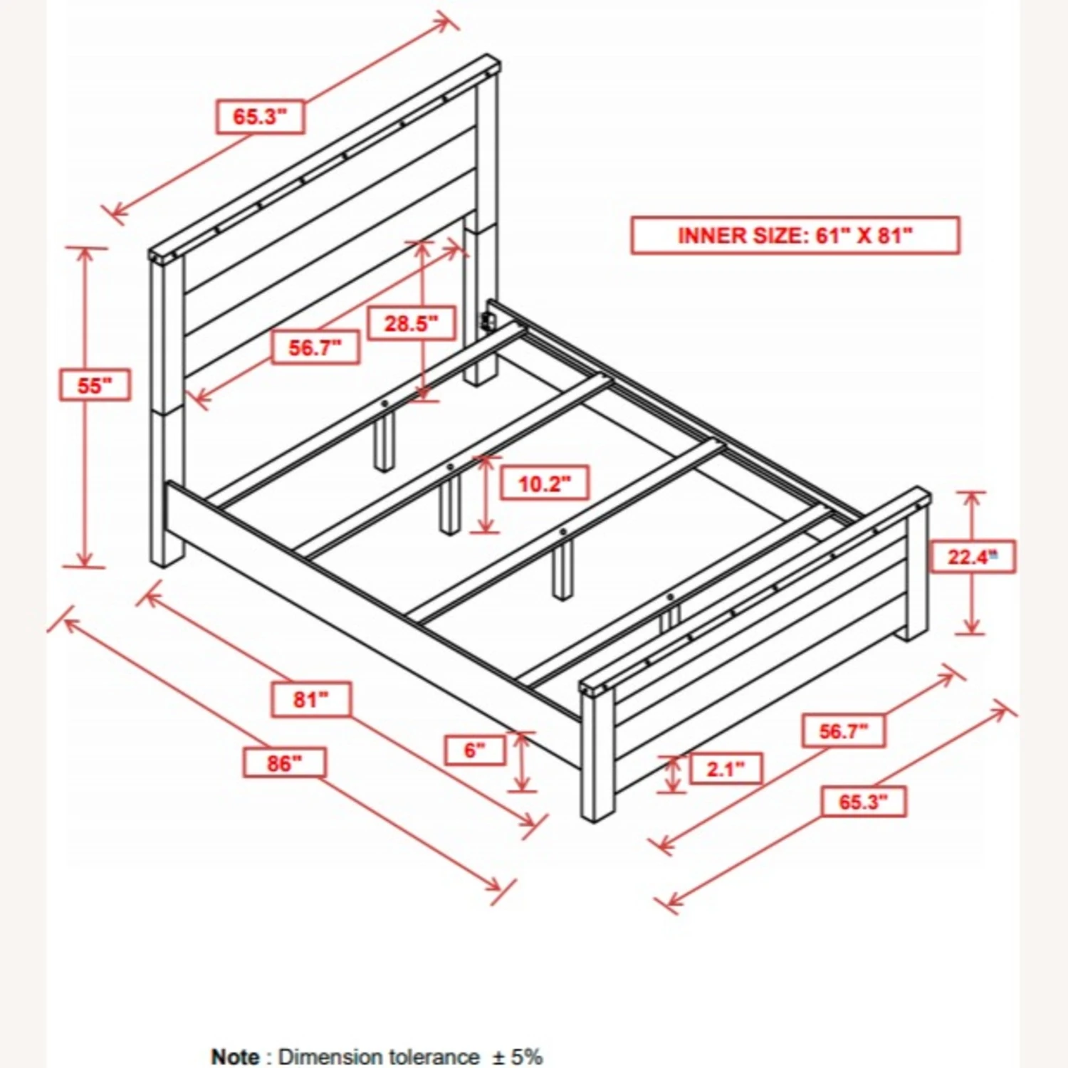 Other Queen Bed In Antique Multi-Tonal Finish - Image 2