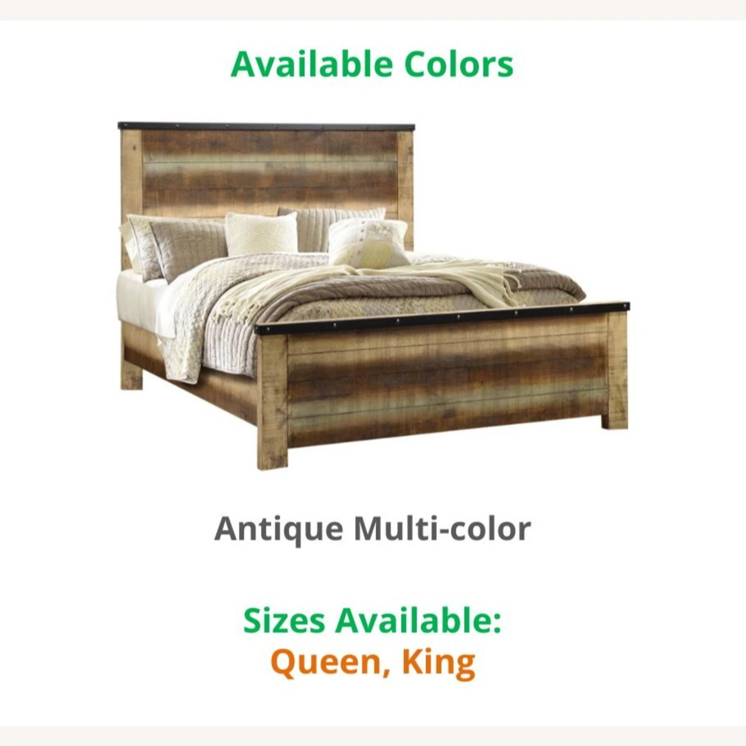 Other Queen Bed In Antique Multi-Tonal Finish - Image 3