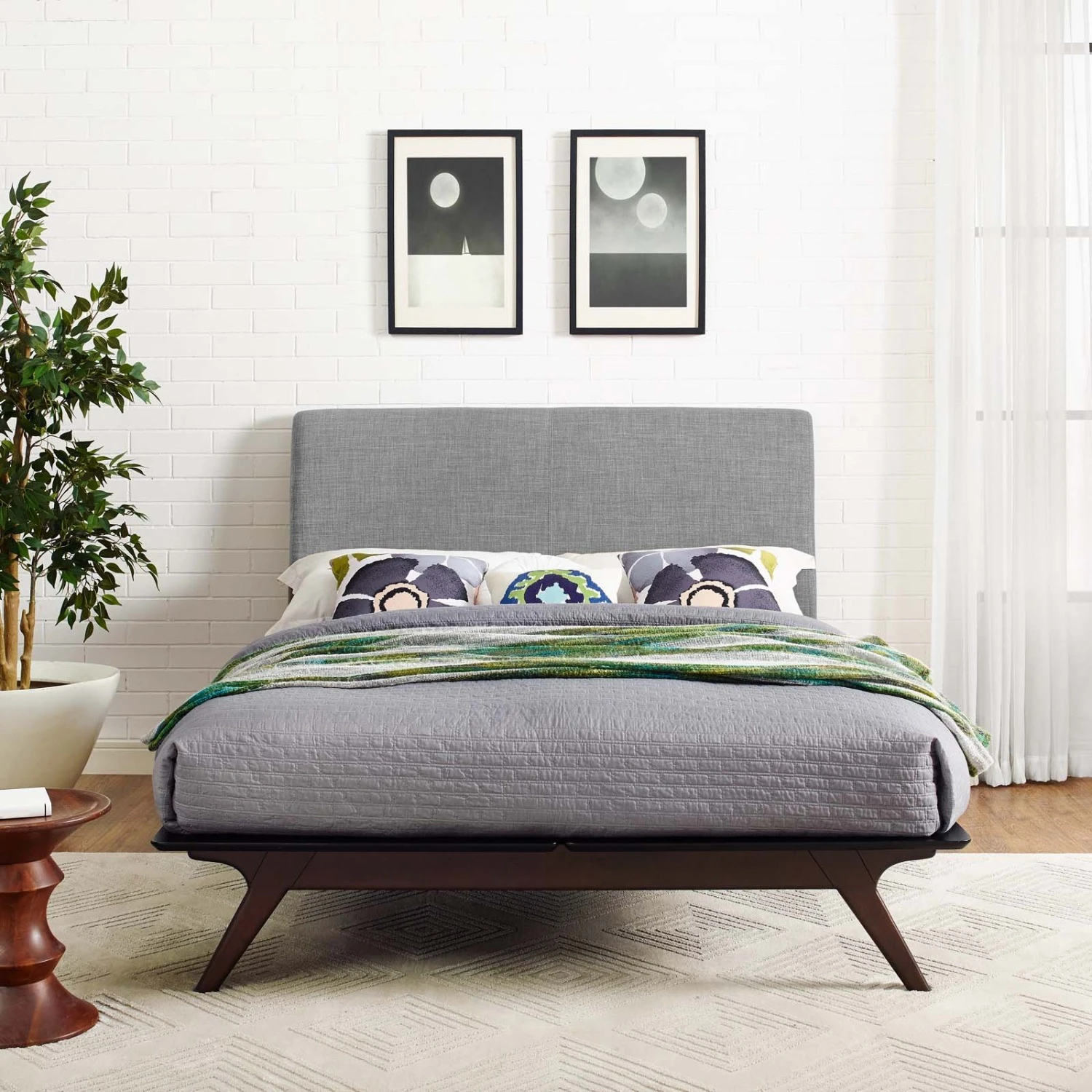 Other Queen Platform Bed In Cappuccino & Gray Finish