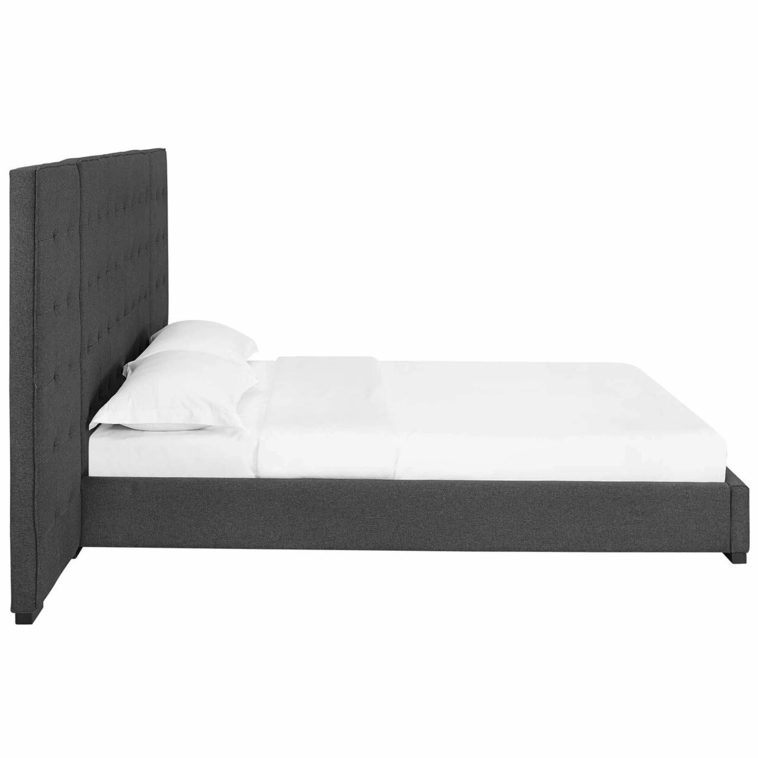 Other Modern Queen Platform Bed In Gray Fabric - Image 6