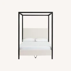 Pottery Barn Atwell Metal Canopy Bed, Queen