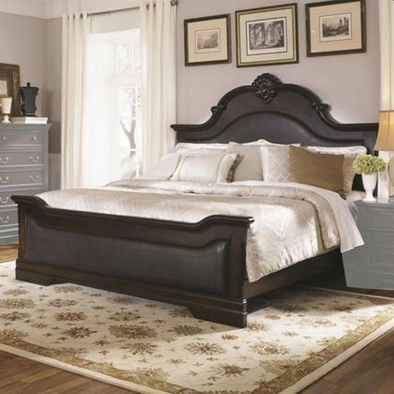 Other Queen Bed In Cappuccino Finish W/ Arched Headboard - Image 3