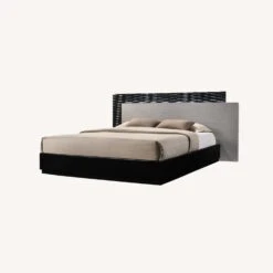 Other Modern Platform Queen Bed In Black & Grey Lacquer