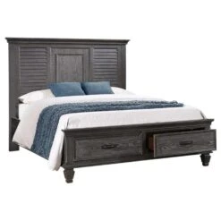 Other Queen Storage Bed In Weathered Sage Veneer Finish