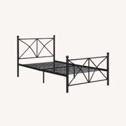 Other Twin Bed In Matte Black Powder Coated Finish