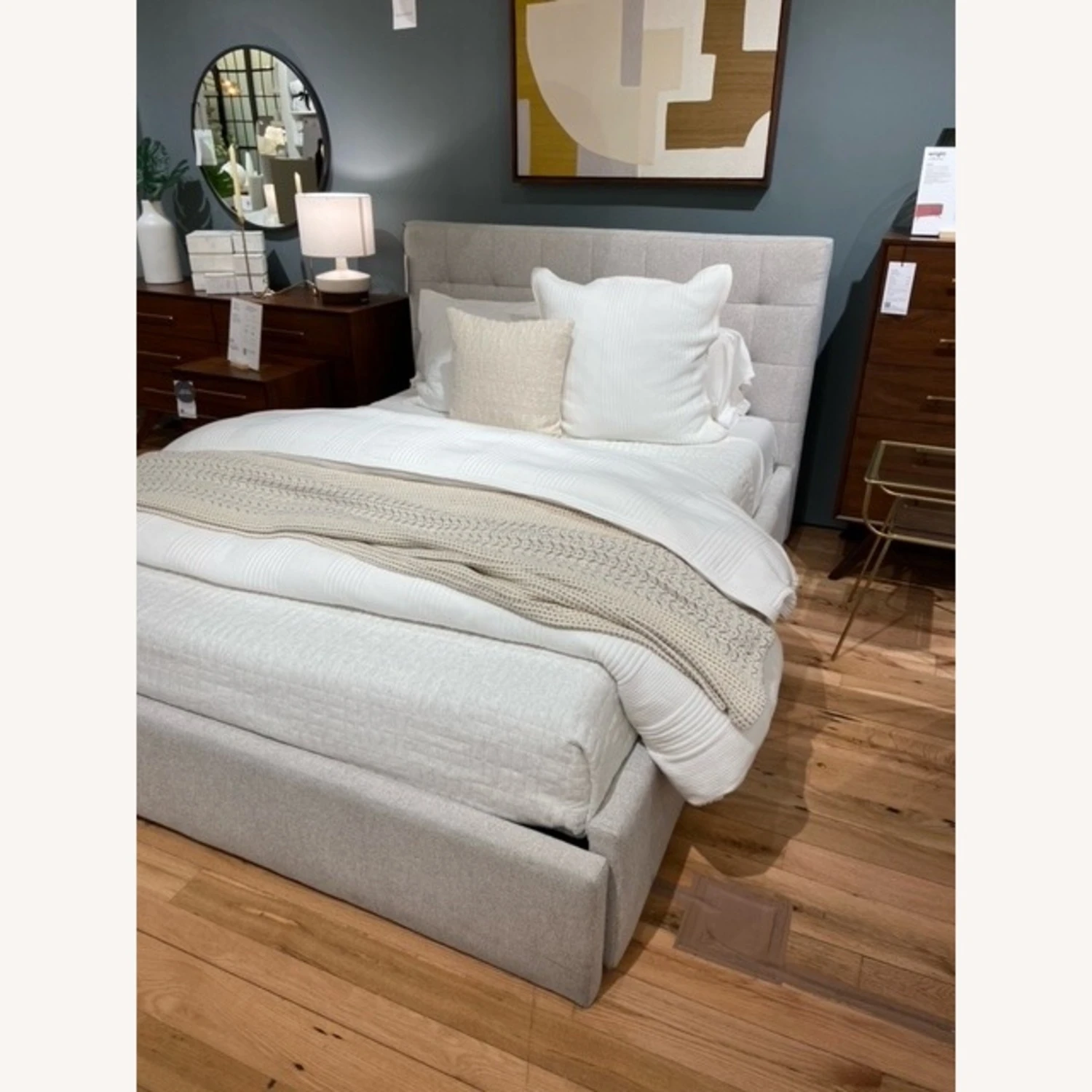 West Elm Emmett Side Storage Bed - Grid Tufted - Image 4