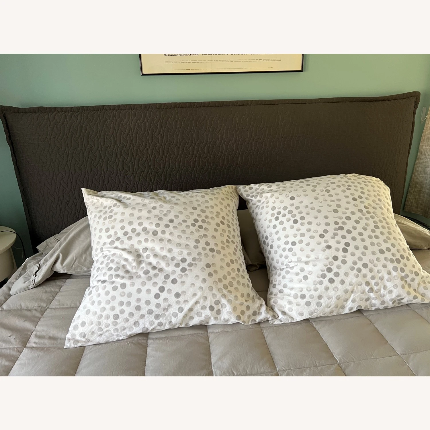 West Elm Slate Matelasse King Headboard - Image 4