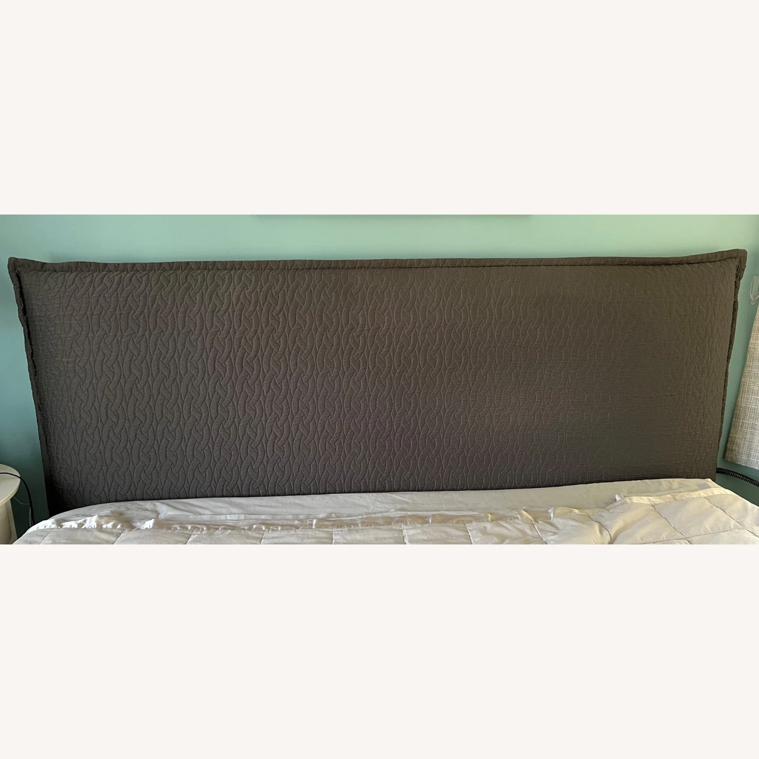 West Elm Slate Matelasse King Headboard - Image 5
