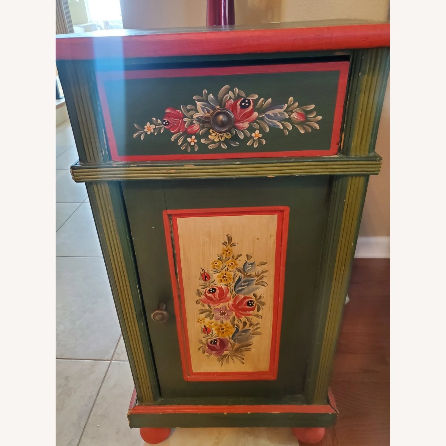 Vintage Folk Art Painted Bed From Germany - Image 4