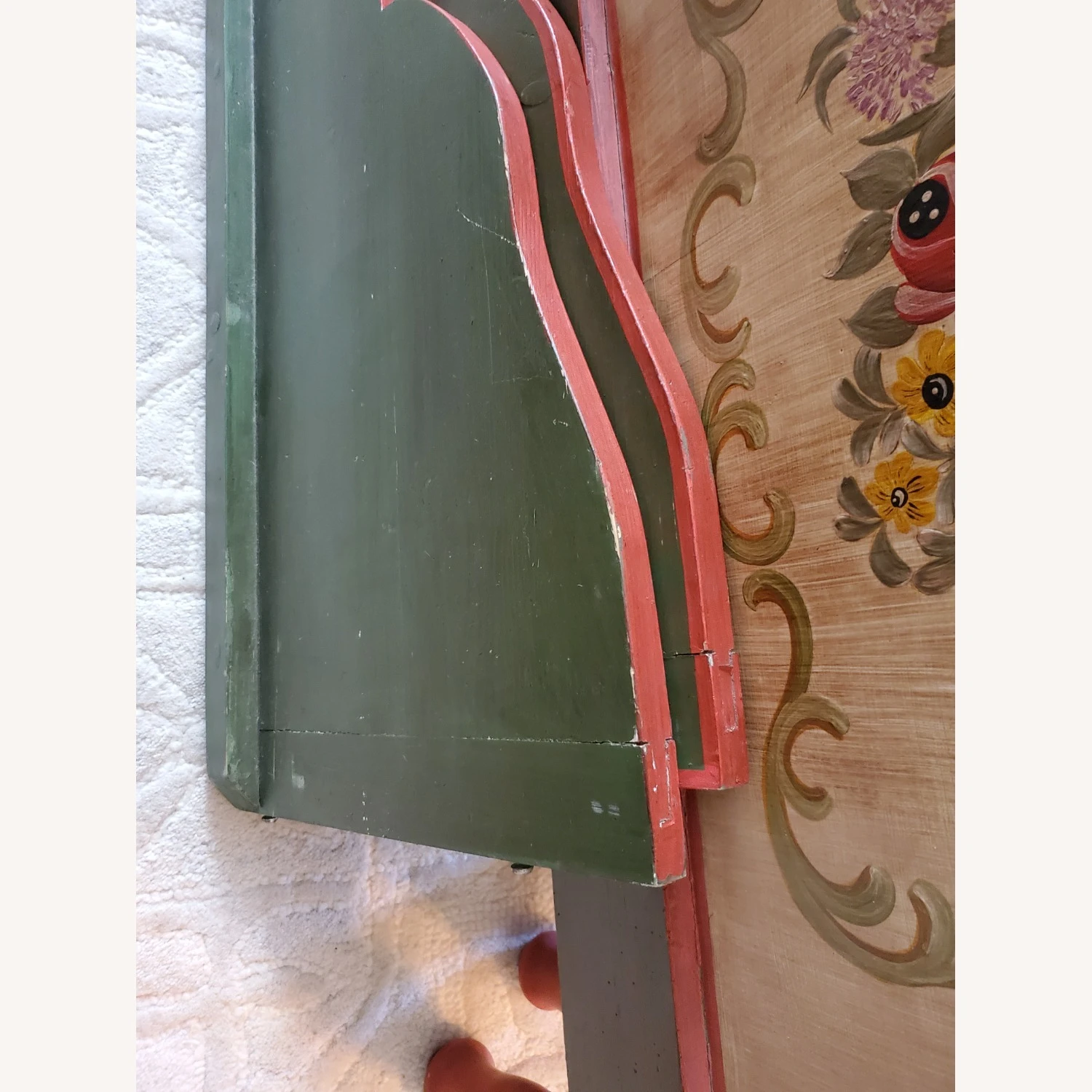 Vintage Folk Art Painted Bed From Germany - Image 6