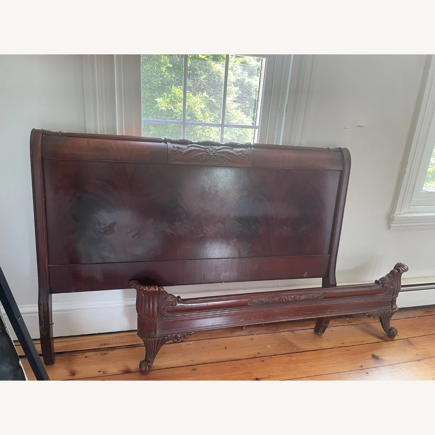 Chinese Chippendale Headboard And Foodboard - Image 4