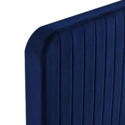 Other Platform Twin Bed In Navy Performance Velvet