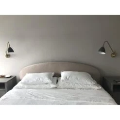 West Elm Queen Curved Headboard Dusty Blush Velvet