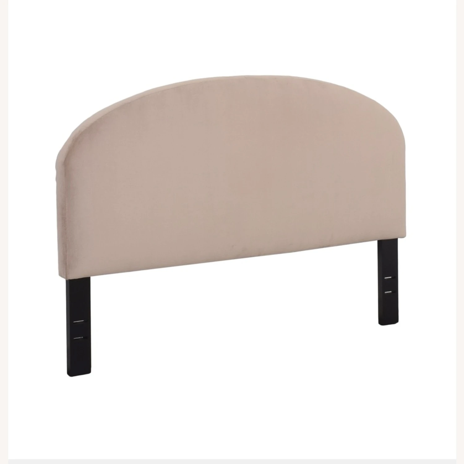West Elm Queen Curved Headboard Dusty Blush Velvet - Image 3