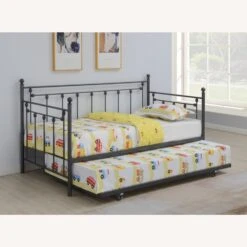 Other Twin Daybed In Gunmetal W/ Ornamental Accents