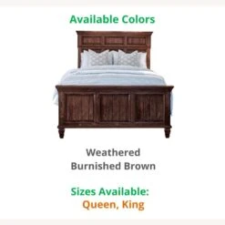 Other King Bed In Weathered Brown Finish