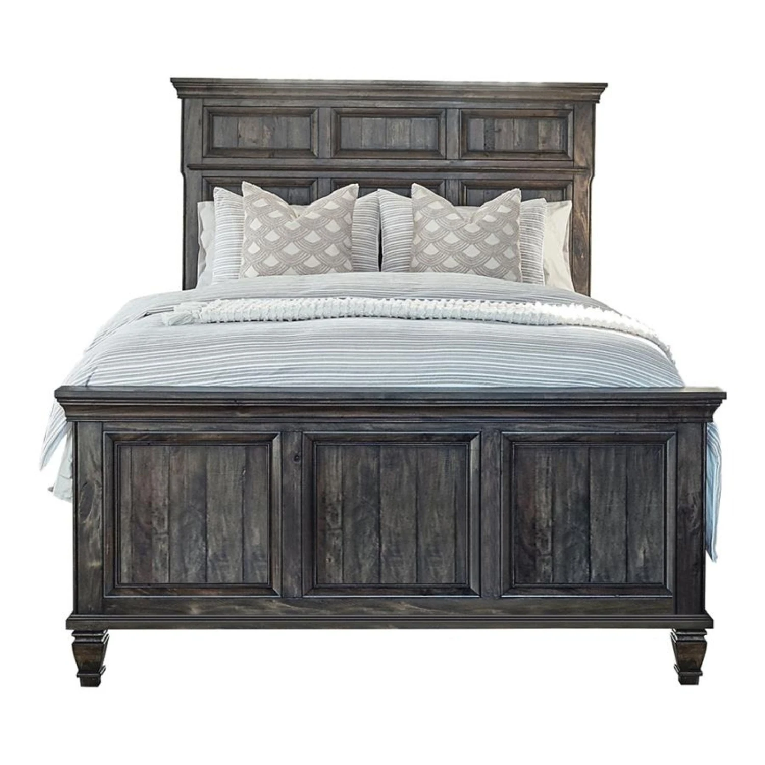 Other King Bed In Weathered Brown Finish - Image 2