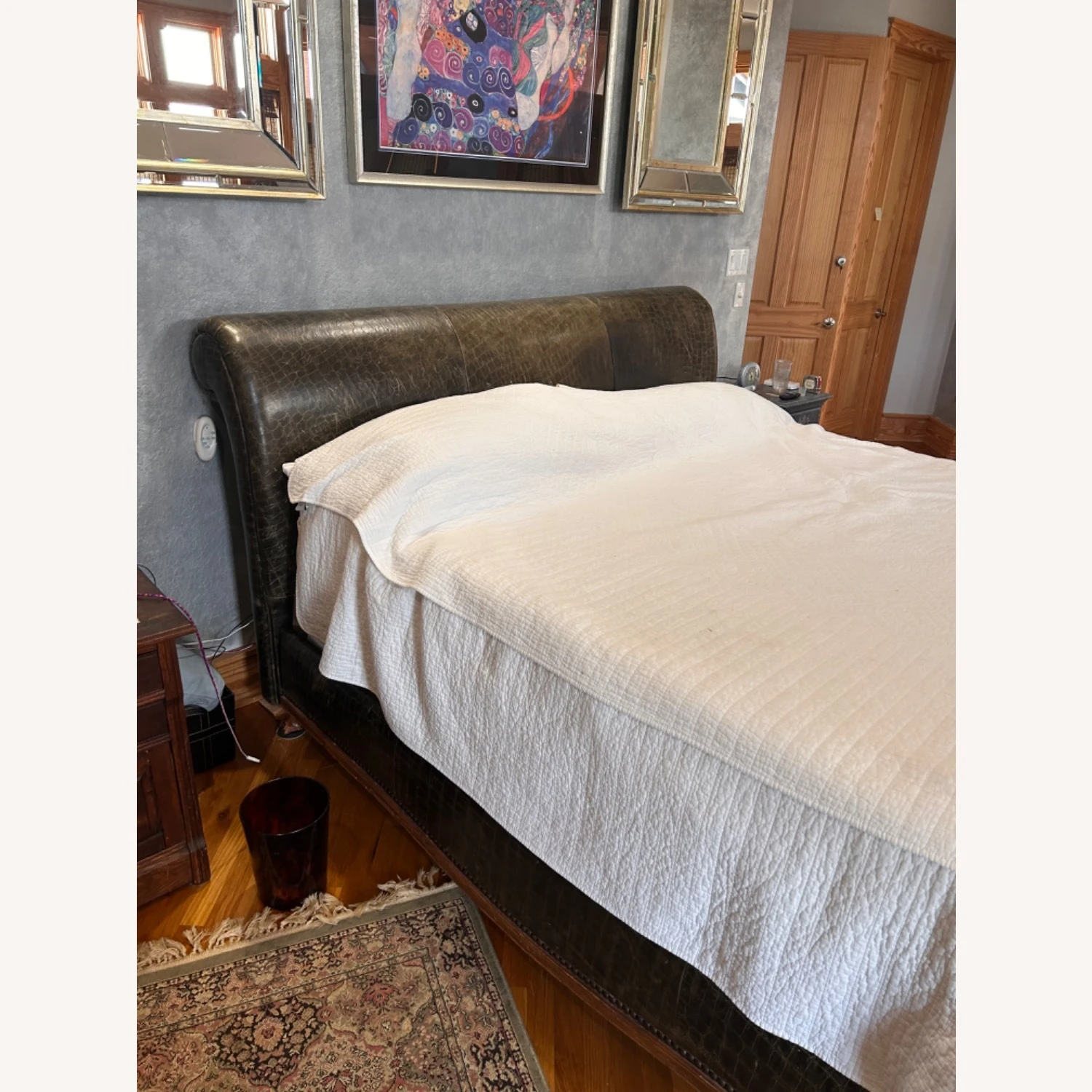 Other Embossed Leather Designer King Bed - Image 10