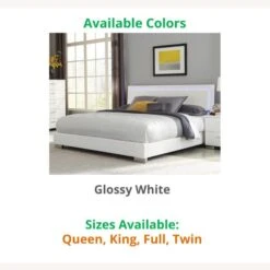 Other King Bed In Glossy White W/ LED Touch Lighting