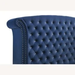 Other King Bed Upholstered In Pacific Blue Velvet Finish