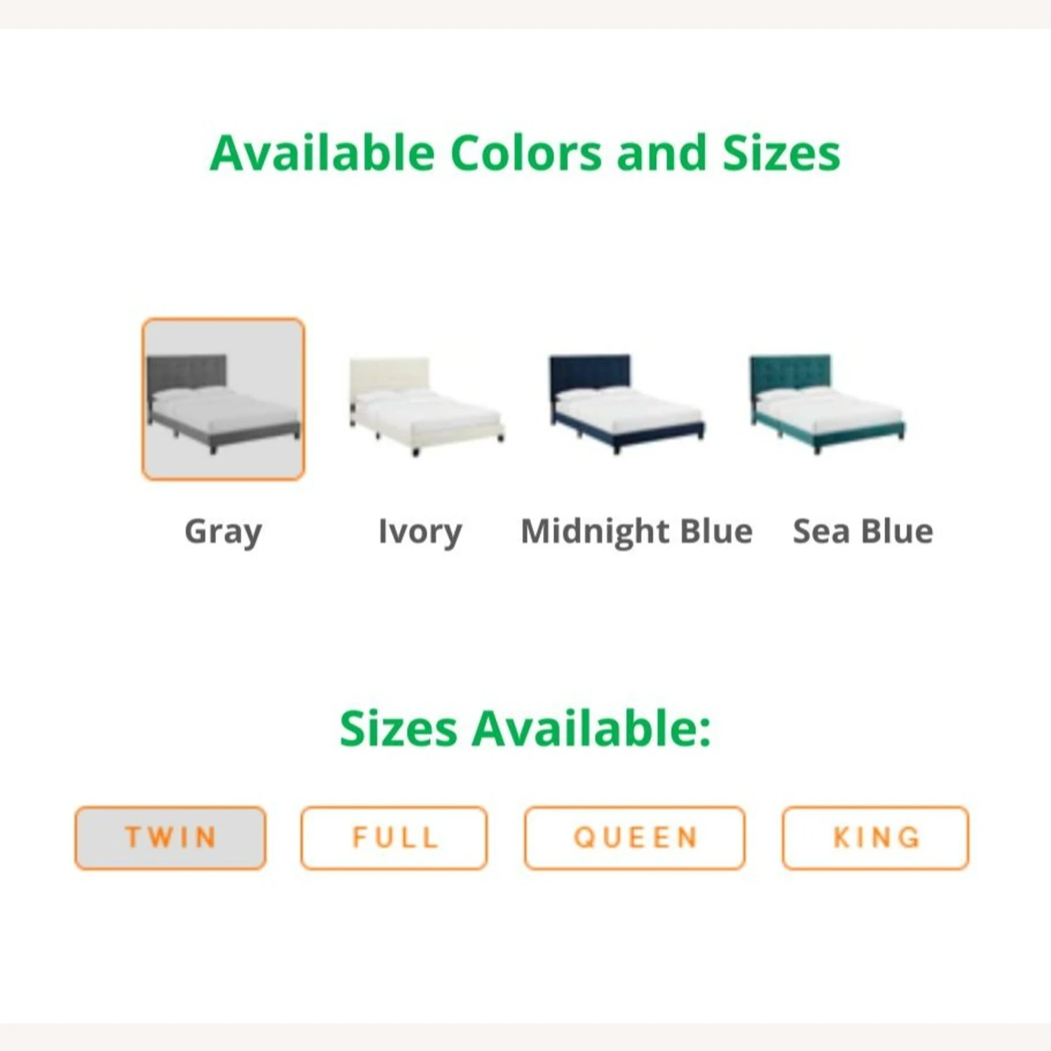 Other Modern King Bed In Midnight Blue Fabric Finish - Image 3