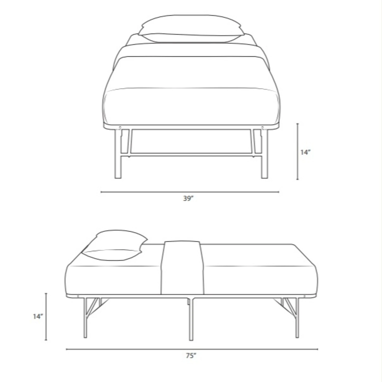 Other Twin Bed In Brown Stainless Steel Frame Finish - Image 2