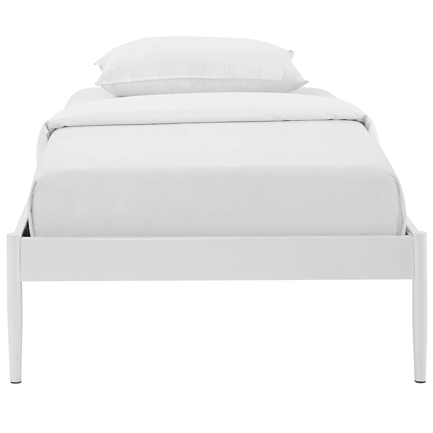 Other King Bed Frame In White Steel & Dowel Legs Finish - Image 3