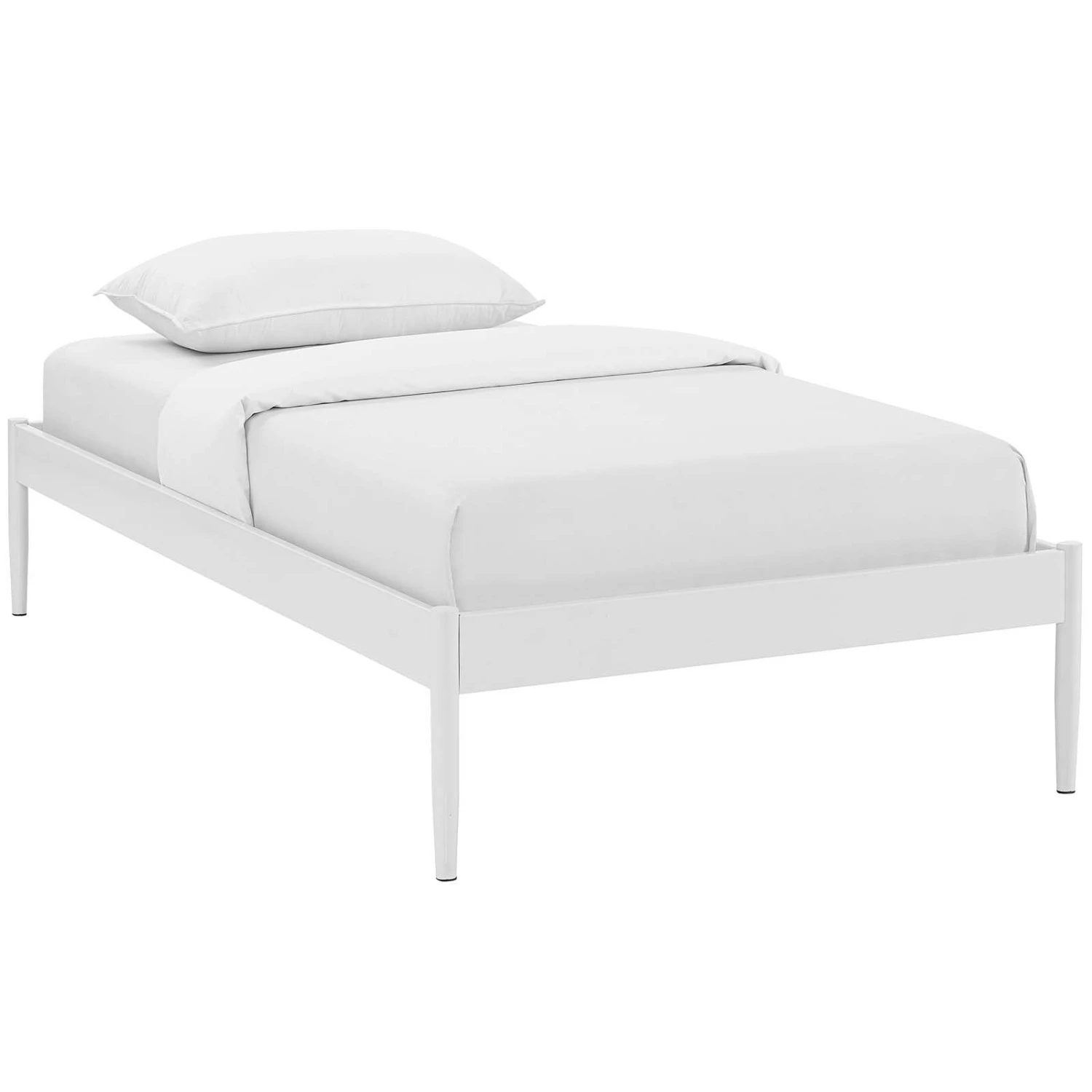 Other King Bed Frame In White Steel & Dowel Legs Finish - Image 8
