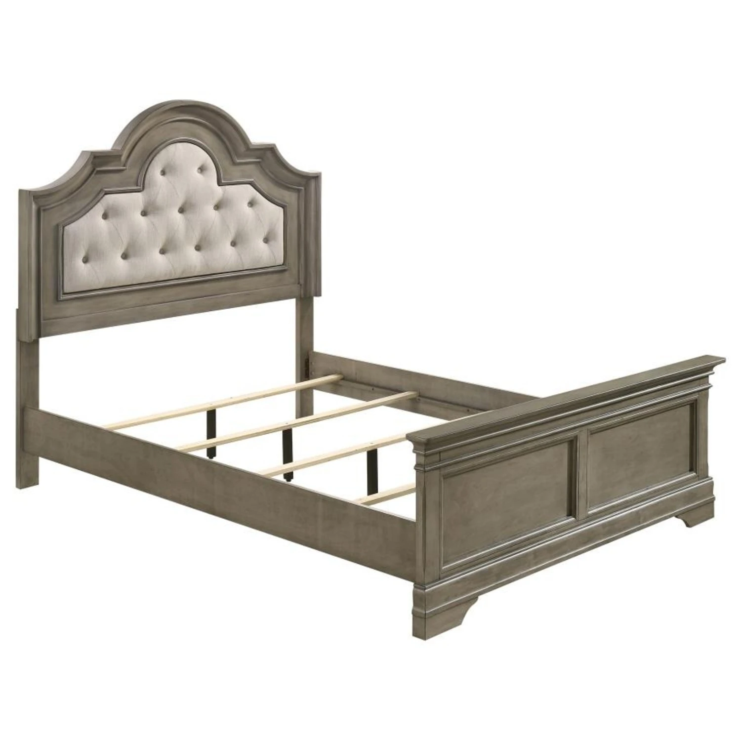 Other King Bed In Wheat W Arched Upholstered Headboard - Image 9