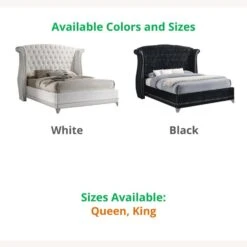 Other King Bed In Metallic Black Velvet Upholstery