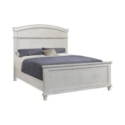 Other King Bed In Antique White W/ Arched Top Panel