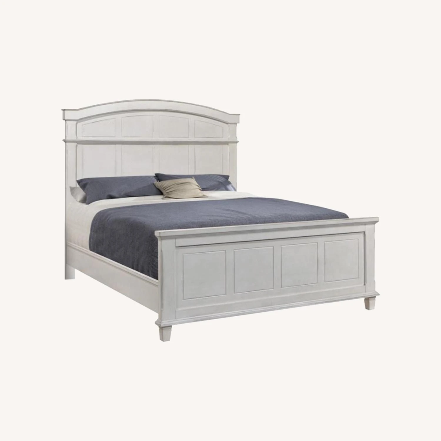 Other King Bed In Antique White W/ Arched Top Panel - Image 5