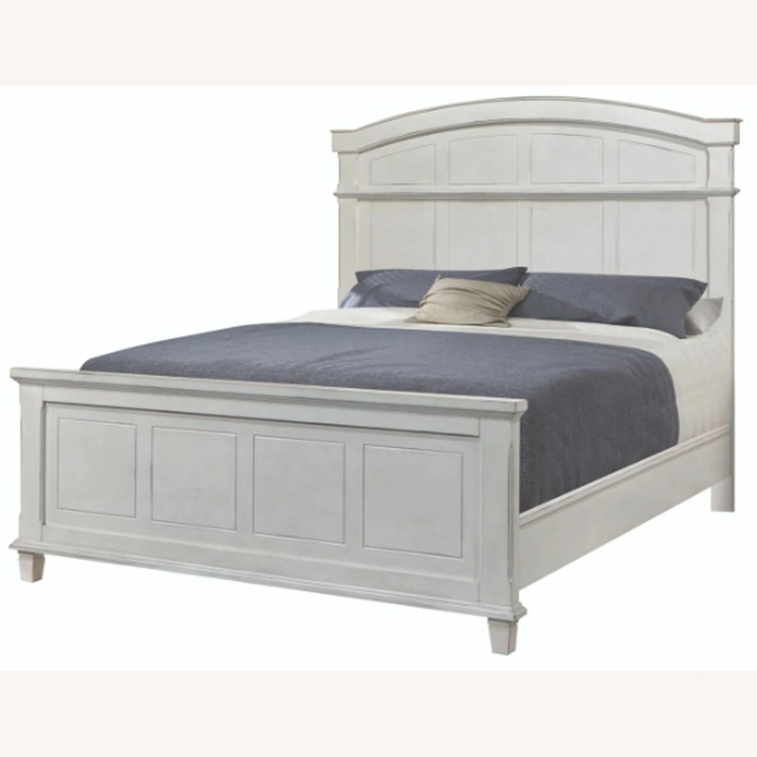 Other King Bed In Antique White W/ Arched Top Panel - Image 6