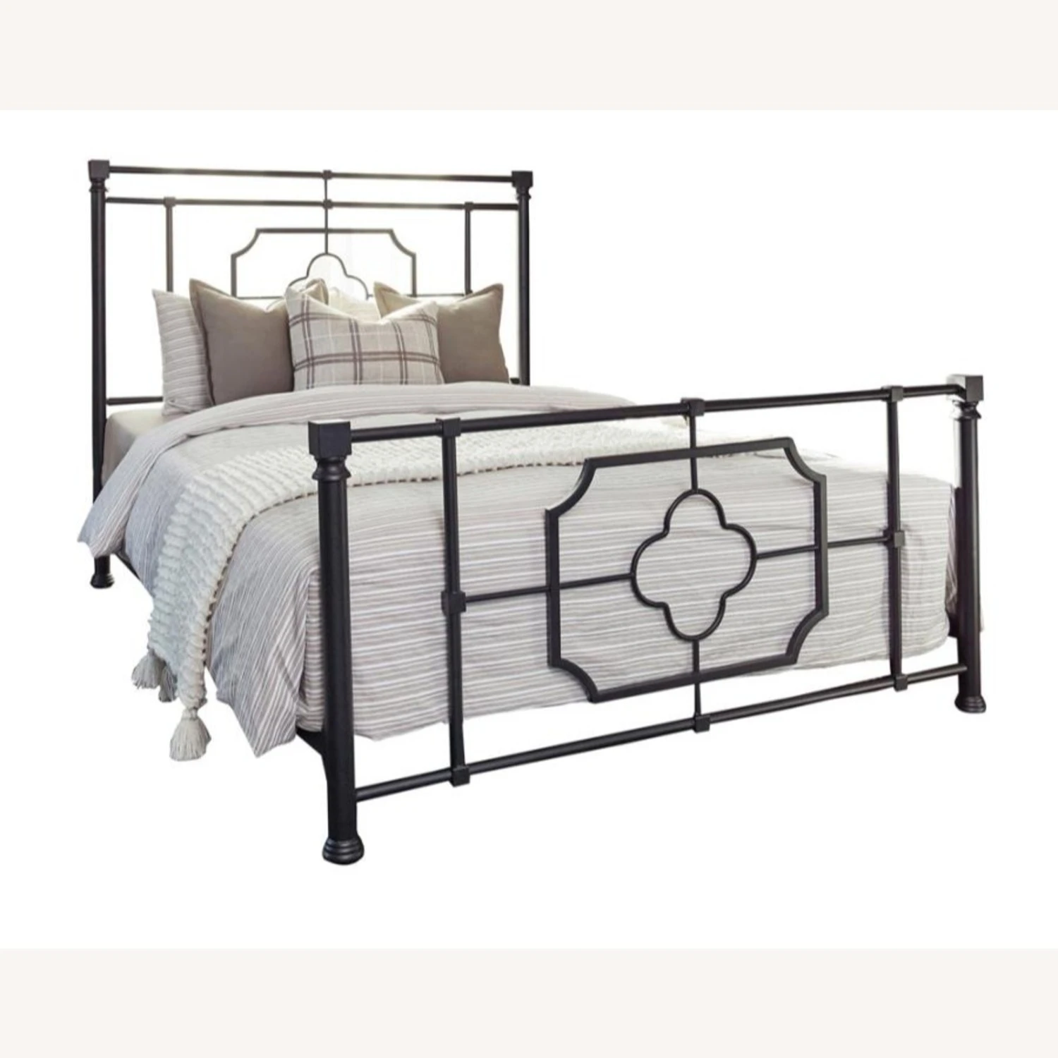 Other King Bed In Metal Matte Weathered Black Finish - Image 5