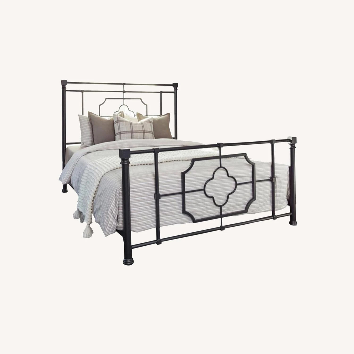 Other King Bed In Metal Matte Weathered Black Finish - Image 7