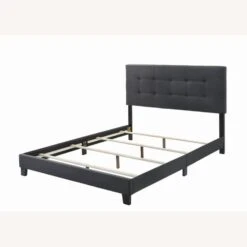 Other King Bed In Charcoal Fabric Upholstery W/ Tuftings