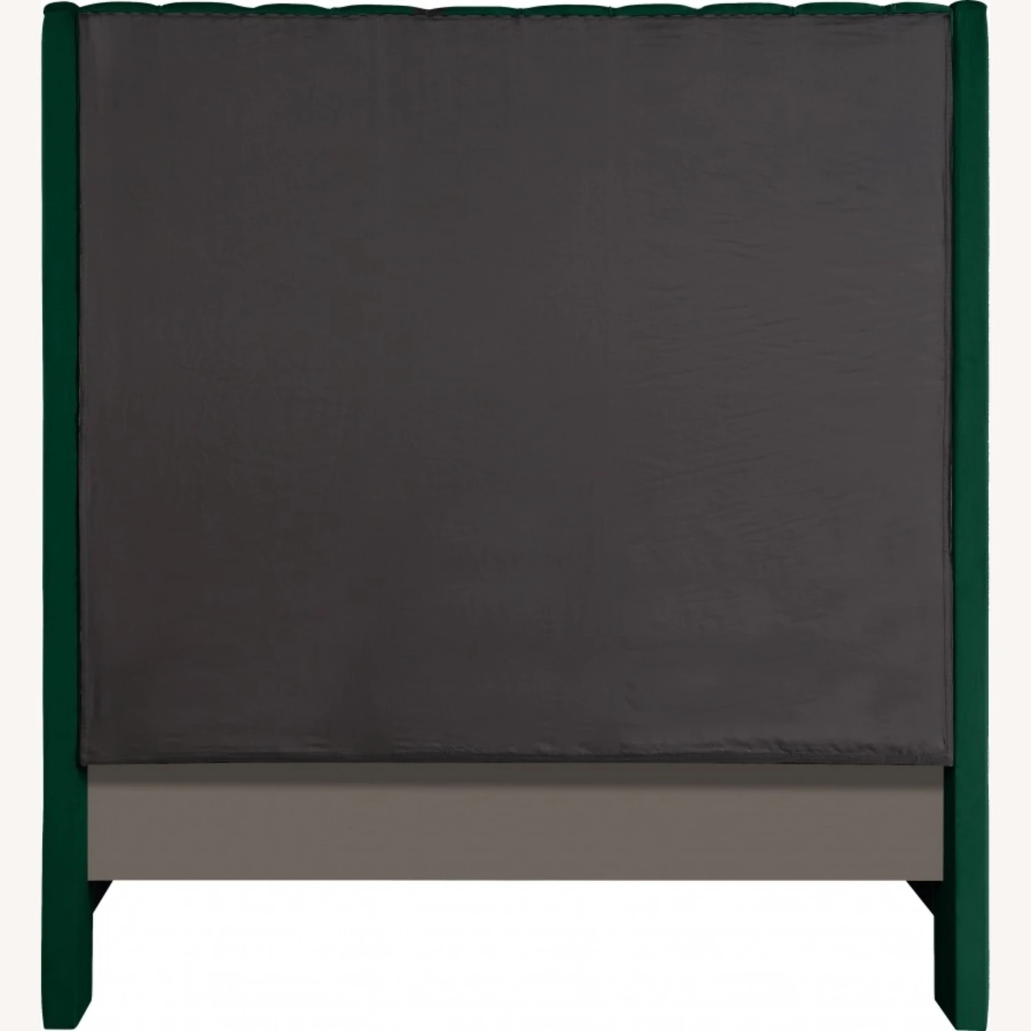 Other King Bed In Green Velvet W/Tufted Wing Back Design - Image 3