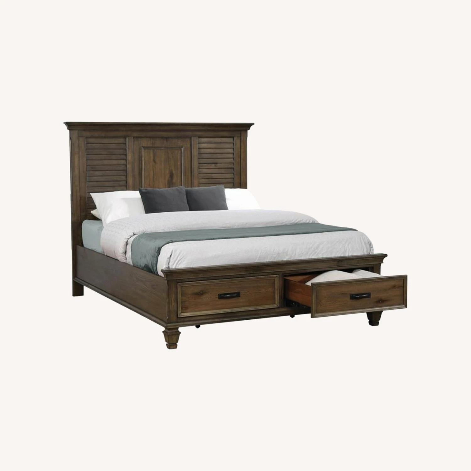 Other Storage Platform King Bed In Burnished Oak Finish - Image 2