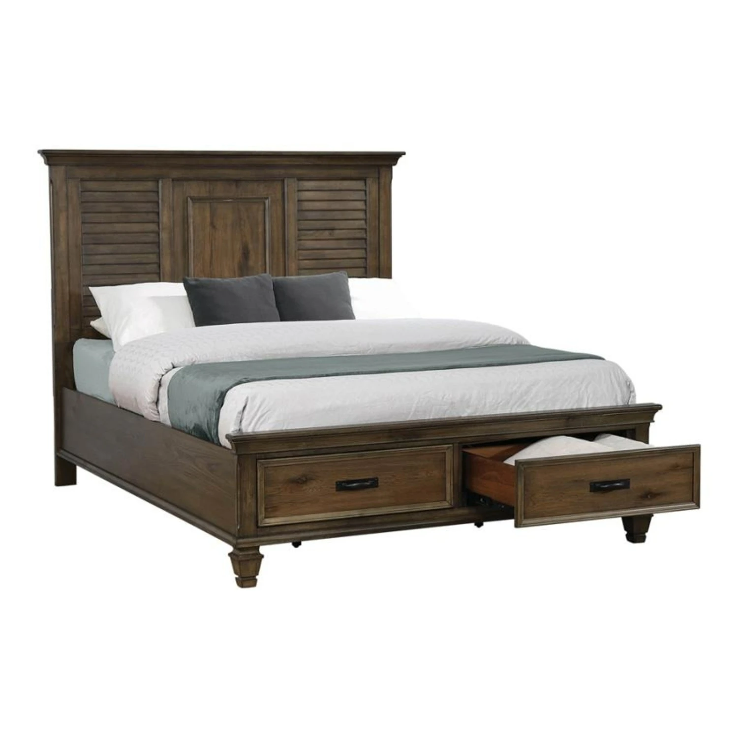 Other Storage Platform King Bed In Burnished Oak Finish - Image 3