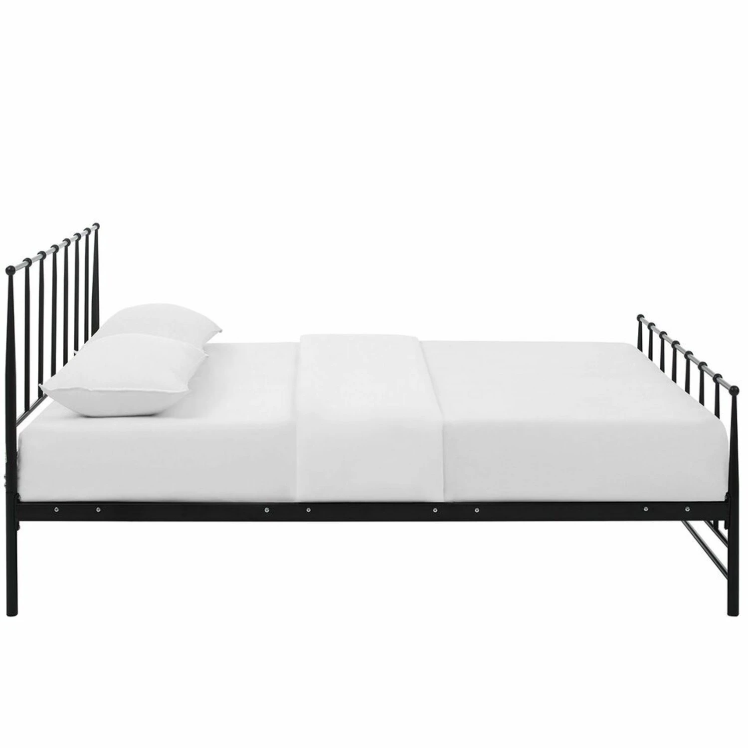 Other Modern King Bed In Brown Coated Steel Frame Finish - Image 7